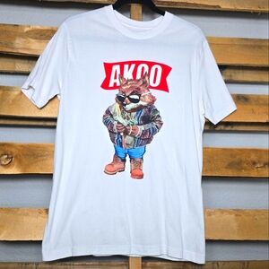 AKOO t-shirt Size:S Color:White